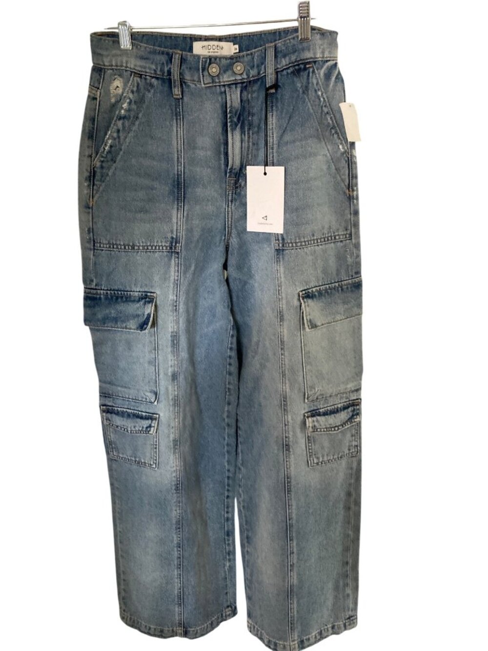 Hidden Women's Nori Wide Leg High Rise Cargo Jeans26 NWT